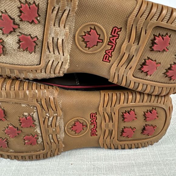 Pajar 63 Canada Weathergear Fair Isle Shearling Lined Lace Up Grip Boots 7-7.5 - Picture 12 of 16